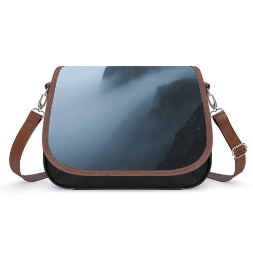 Mist on The Cliff Crossbody-Tasche für Damen, abnehmbare Träger und Reißverschluss, Leder-Schultertaschen, Damen-Handtaschen, Clutch-Geldbörse Mist on The Cliff Crossbody-Tasche für Damen, abnehmbare Träger und Reißverschluss, Leder-Schultertaschen, Damen-Handtaschen, Clutch-Geldbörse von LPAGBCNU