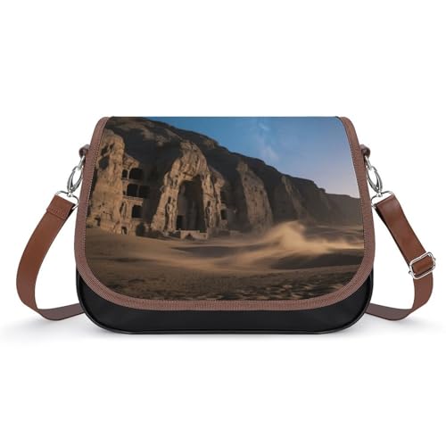 Mogao Grotten in Dunhuang Crossbody-Taschen für Damen, abnehmbare Träger und Reißverschluss, Leder-Schultertaschen, Damen-Handtaschen, Clutch-Geldbörse Mogao Grotten in Dunhuang Crossbody-Taschen für Damen, abnehmbare Träger und Reißverschluss, Leder-Schultertaschen, Damen-Handtaschen, Clutch-Geldbörse von LPAGBCNU