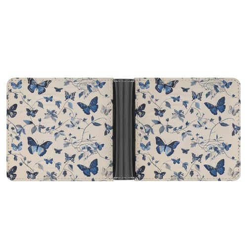 Schlanke Geldbörse, kompakt, faltbar, Schmetterlinge und Motten, Ledergeldbörsen, minimalistische Brieftaschen für Herren, mit Kreditkartenfach, Leder-Münzschlitz, Ausweisfenster, Unisex Schlanke Geldbörse, kompakt, faltbar, Schmetterlinge und Motten, Ledergeldbörsen, minimalistische Brieftaschen für Herren, mit Kreditkartenfach, Leder-Münzschlitz, Ausweisfenster, Unisex von LPAGBCNU