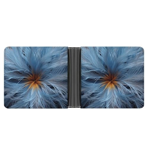 Schlanke Geldbörse, kompakt, faltbar, große blaue Blume, Ledergeldbörsen, minimalistische Geldbörsen für Herren, mit Kreditkartenfach, Leder-Münzschlitz, Ausweisfenster, Unisex Schlanke Geldbörse, kompakt, faltbar, große blaue Blume, Ledergeldbörsen, minimalistische Geldbörsen für Herren, mit Kreditkartenfach, Leder-Münzschlitz, Ausweisfenster, Unisex von LPAGBCNU
