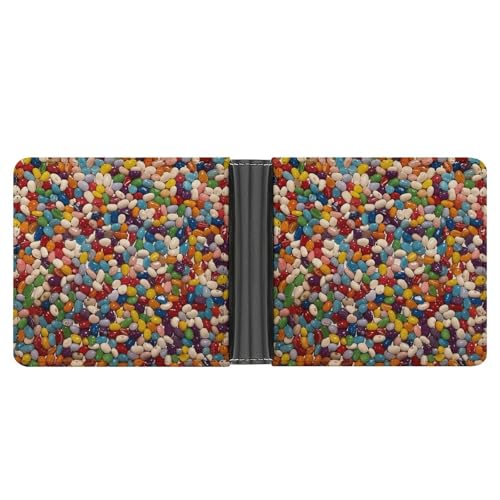 Schlanke Geldbörse, kompakt, faltbar, verschiedene Jelly Beans Ledergeldbörsen, minimalistische Geldbörsen für Herren, mit Kreditkartenfach, Leder-Münzschlitz, Ausweisfenster, Unisex Schlanke Geldbörse, kompakt, faltbar, verschiedene Jelly Beans Ledergeldbörsen, minimalistische Geldbörsen für Herren, mit Kreditkartenfach, Leder-Münzschlitz, Ausweisfenster, Unisex von LPAGBCNU