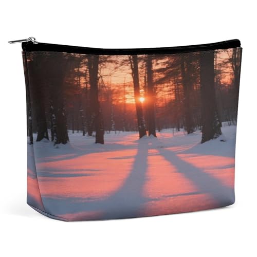 Wasserdichte Reise-Make-up-Tasche, Organizer, PU-Leder, Abenddämmerung, kleine Kulturbeutel, niedlich, tragbare Reißverschlusstasche für Damen und Herren, Reisezubehör Wasserdichte Reise-Make-up-Tasche, Organizer, PU-Leder, Abenddämmerung, kleine Kulturbeutel, niedlich, tragbare Reißverschlusstasche für Damen und Herren, Reisezubehör von LPAGBCNU