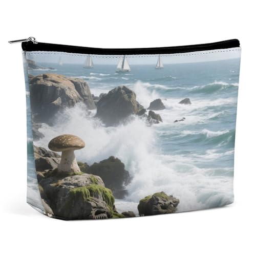 Wasserdichte Reise-Make-up-Tasche, Organizer, PU-Leder, Kosmetiktasche, kleine Kulturbeutel, niedlich, tragbare Reißverschlusstasche für Damen und Herren, Reisezubehör Wasserdichte Reise-Make-up-Tasche, Organizer, PU-Leder, Kosmetiktasche, kleine Kulturbeutel, niedlich, tragbare Reißverschlusstasche für Damen und Herren, Reisezubehör von LPAGBCNU