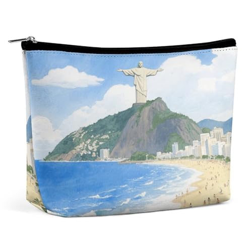 Wasserdichte Reise-Make-up-Tasche, Organizer, PU-Leder, Monte Cristo und Strand-Kosmetiktasche, niedlich, tragbare Reißverschlusstasche für Damen und Herren, Reisezubehör Wasserdichte Reise-Make-up-Tasche, Organizer, PU-Leder, Monte Cristo und Strand-Kosmetiktasche, niedlich, tragbare Reißverschlusstasche für Damen und Herren, Reisezubehör von LPAGBCNU