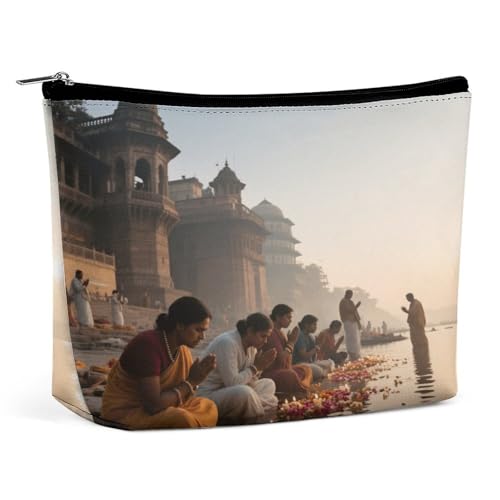 Wasserdichte Reise-Make-up-Tasche, Organizer, PU-Leder, mit Gebet am Gang, Kosmetiktasche, kleiner Kulturbeutel, niedlich, tragbare Reißverschlusstasche für Damen und Herren, Reisezubehör Wasserdichte Reise-Make-up-Tasche, Organizer, PU-Leder, mit Gebet am Gang, Kosmetiktasche, kleiner Kulturbeutel, niedlich, tragbare Reißverschlusstasche für Damen und Herren, Reisezubehör von LPAGBCNU