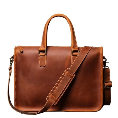 Arbeitstasche Lederhandtasche Herren Büro Computertasche Business Aktentasche for 14 Zoll Laptop von LPATEBCVU