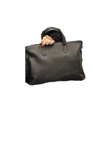 Arbeitstasche PU Leder Männer Taschen Business Aktentasche männer Reisetaschen Tote Laptop Tasche Mann(Black) von LPATEBCVU