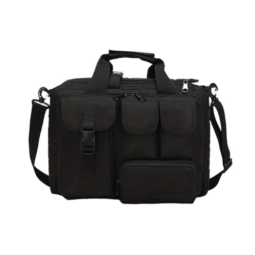 LPATEBCVU Arbeitstasche Aktentasche, Computertasche 14,1 Zoll - 15,6 Herren Laptop Messenger Multifunktionale(Black) von LPATEBCVU