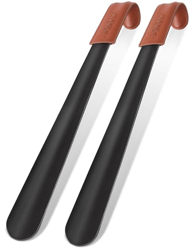 LPATEBCVU SchuhlöFfel Lang 2 Stück Schuhlöffel aus Metall mit langem Griff for Herren und Damen, lange, robustes Slip-Schuhzubehör, flexibler, extra langer Schuhheber(Color1) von LPATEBCVU