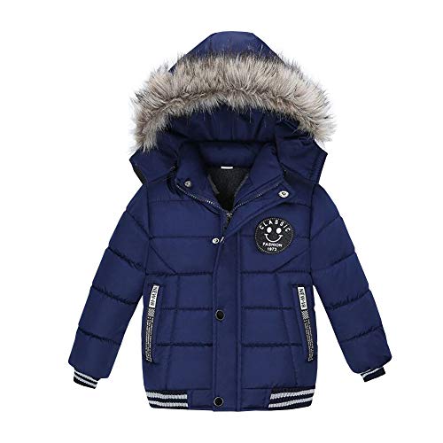 LPATTERN Junge Winter warme Baumwollkleidung Winterjacke, Blau, 104/110(Fabrikgröße: 110) von LPATTERN