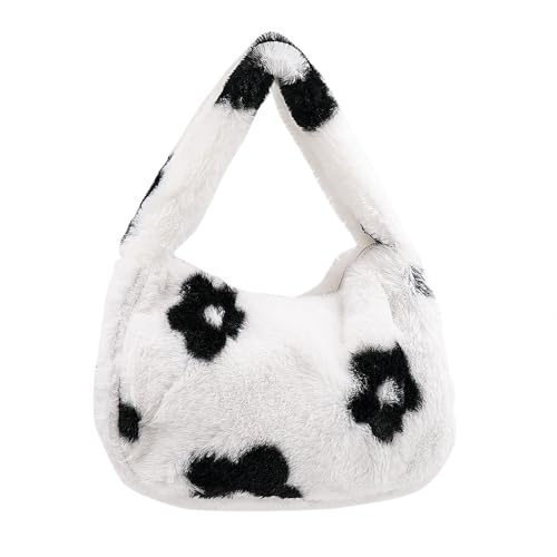 LPEPLL Damen Plüsch Handtasche mit Reißverschluss, Niedlich Flauschige Kunstfell Schultertasche für Shopping, Perfekte Geschenkidee für jeden Anlass LPEPLL Damen Plüsch Handtasche mit Reißverschluss, Niedlich Flauschige Kunstfell Schultertasche für Shopping, Perfekte Geschenkidee für jeden Anlass von LPEPLL