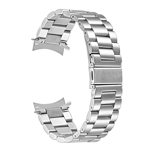 LPMPCZKZGF 46mm Gurt kompatibel mit Samsung Getriebe S3 Kein Gap Design Edelstahl Metall Business Getrieb S3 Classic Armband Uhrarmband(Silver) von LPMPCZKZGF