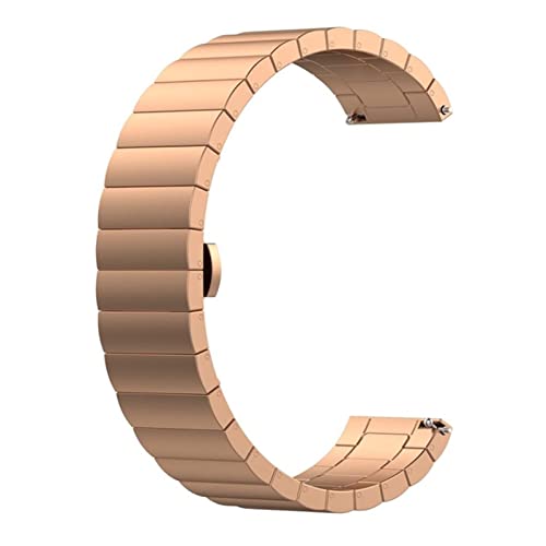 LPMPCZKZGF Metallband kompatibel for Huawei-Uhr-Edelstahl-Smart-Armband GTR 47mm. Männer Frauen Armband for Huawei Honor Magic Magic Uhrarmband(Rose gold) von LPMPCZKZGF