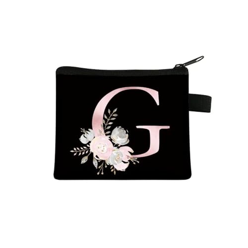 Geldbörse mit rosa Buchstaben, Blumendruck, niedlich, tragbar, Reißverschluss, Schlüsselaufbewahrung, kleine frische Leinen-Reißverschluss, Kindergeldbörse, Clutch-Tasche, g, Einheitsgröße Geldbörse mit rosa Buchstaben, Blumendruck, niedlich, tragbar, Reißverschluss, Schlüsselaufbewahrung, kleine frische Leinen-Reißverschluss, Kindergeldbörse, Clutch-Tasche, g, Einheitsgröße von LPNGTNG