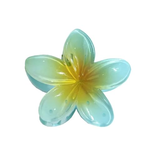 Haarnadel, Blume, Acryl, Blume, Perlglanz, süßer Farbverlauf, 8 cm, 4 Stück (hellblau) von LPNGTNG