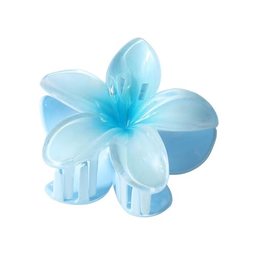 Schöne und modische Haarspange, Plumeria-Blume, 13 cm, quadratisch, matt, Haarschmuck für Damen, Blau, 3 Stück Schöne und modische Haarspange, Plumeria-Blume, 13 cm, quadratisch, matt, Haarschmuck für Damen, Blau, 3 Stück von LPNGTNG