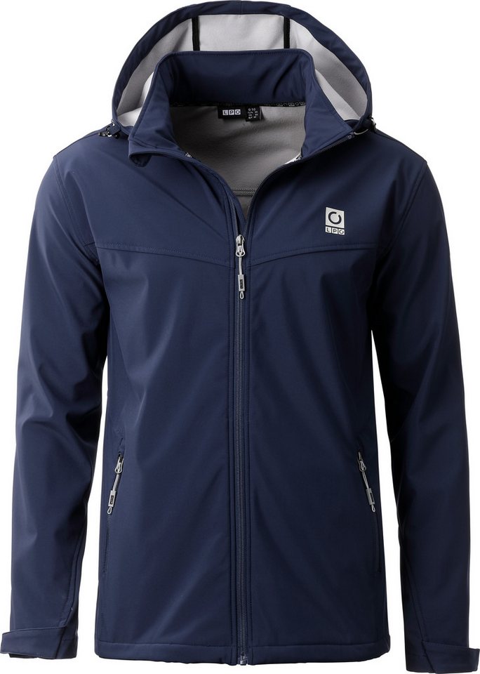 LPO Softshelljacke Herren Outdoorjacke Melvin CS Funktionsjacke, Wanderjacke abnehmbare Kapuze von LPO