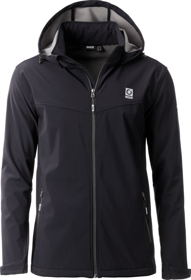 LPO Softshelljacke Herren Outdoorjacke Melvin CS Funktionsjacke, Wanderjacke abnehmbare Kapuze von LPO