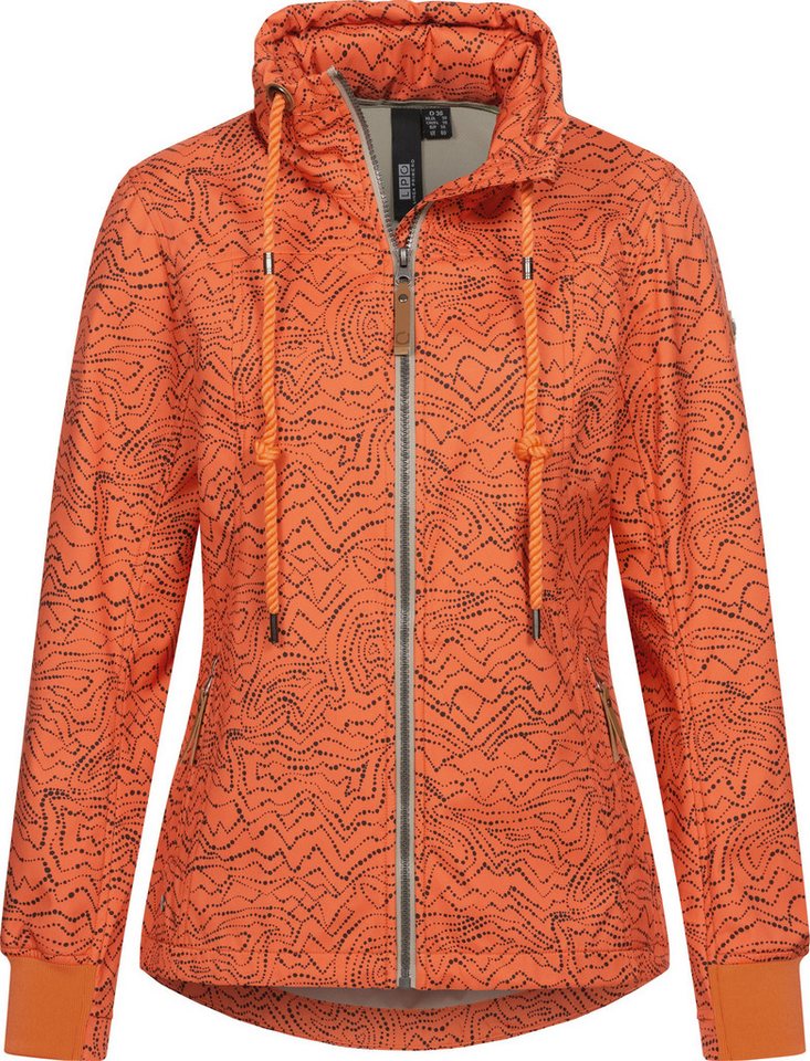 LPO Softshelljacke SHELBY PEAK IV Women leichte Softshelljacke mit All-Over-Print und abnehmbarer Kapuze von LPO