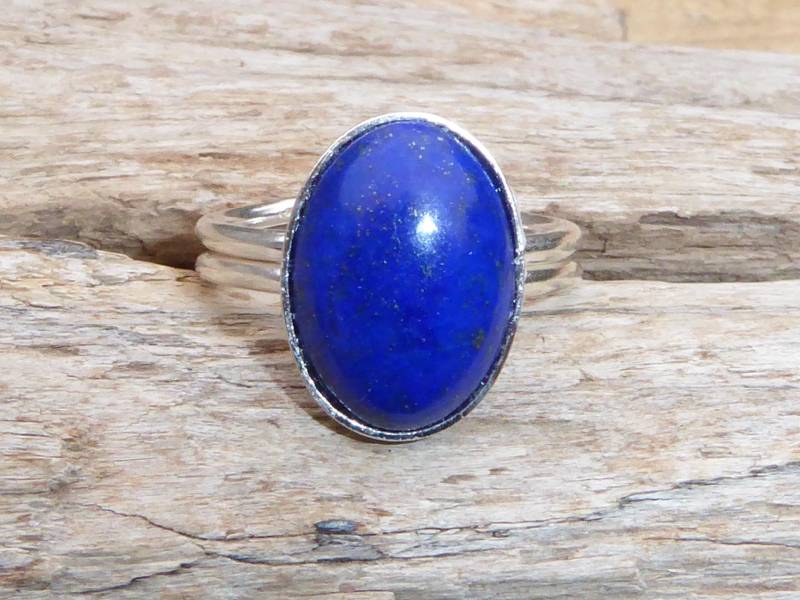 Lapislazuli Und 925 Silberring, Blauer Silberner Ring, 10 X 14 Mm Rohsteinring, Ovaler Steinring-Set Lapislazuli Und 925 Silberring, Blauer Silberner Ring, 10 X 14 Mm Rohsteinring, Ovaler Steinring-Set von LPPbijoux