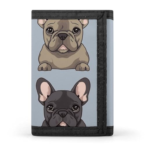 LPSADGF Geldbörse für Herren - Slim Trifold Wallet 3D Basketball Geldklammer Münzbörse mit 8 Kreditkartenfächern, Französische Bulldogge, Einheitsgröße, Modern von LPSADGF
