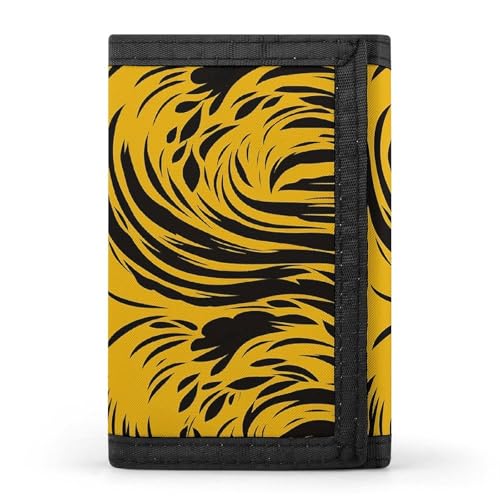 LPSADGF Geldbörse für Herren - Slim Trifold Wallet Deutscher Schäferhund Geldklammer Münzbörse mit 8 Kreditkartenfächern, Senfgelb / Schwarz, Einheitsgröße, Modern von LPSADGF