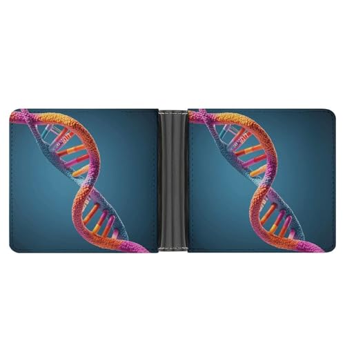 LPSADGF Herren-Geldbörse mit Eulenkopf, Leder, Geldklammer mit 6 Kartenfächern, 2 versteckten Fächern, Aquarellfarben, DNA Kette Foto, One size, Modern LPSADGF Herren-Geldbörse mit Eulenkopf, Leder, Geldklammer mit 6 Kartenfächern, 2 versteckten Fächern, Aquarellfarben, DNA Kette Foto, One size, Modern von LPSADGF