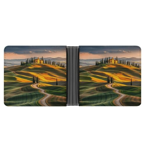 LPSADGF Herren-Geldbörse mit Geldscheinklammer aus Leder, mit 6 Kartenfächern, 2 versteckten Taschen, Italien-toskanisch, Einheitsgröße, Modern von LPSADGF