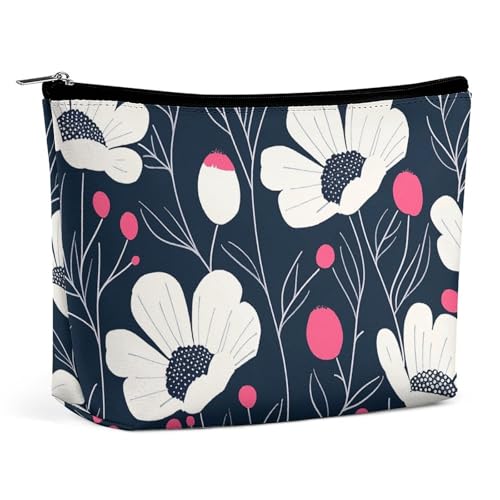 LPSADGF Kulturbeutel für Damen, Motiv: London-Elemente, tragbare Kapazität, Reise-Make-up-Tasche mit Reißverschluss, leicht, niedlich, Make-up-Organizer für Reisen, Zubehör, Essentials, Schwarzes von LPSADGF