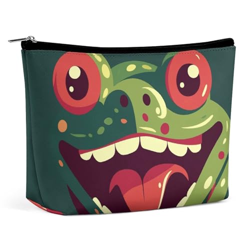 LPSADGF Kulturbeutel für Damen, farbige Billard-Kosmetiktasche, tragbare Kapazität, Reise-Make-up-Tasche mit Reißverschluss, leicht, niedlich, Make-up-Organizer für Reisen, Zubehör, Essentials, Frosch LPSADGF Kulturbeutel für Damen, farbige Billard-Kosmetiktasche, tragbare Kapazität, Reise-Make-up-Tasche mit Reißverschluss, leicht, niedlich, Make-up-Organizer für Reisen, Zubehör, Essentials, Frosch von LPSADGF
