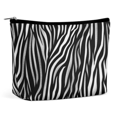 LPSADGF Kulturbeutel für Damen, kleine cremefarbene Blumen, Kosmetiktasche, tragbare Kapazität, Reise-Make-up-Tasche mit Reißverschluss, leicht, niedlich, Make-up-Organizer für Reisen, Zubehör von LPSADGF