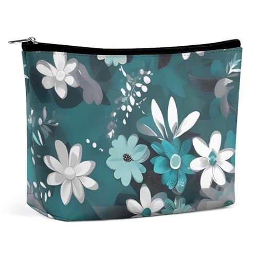 LPSADGF Kulturbeutel für Damen, rote Form, Kosmetiktasche, tragbare Kapazität, Reise-Make-up-Tasche mit Reißverschluss, leicht, niedlich, Make-up-Organizer für Reisen, Zubehör, Essentials, Blaugrün LPSADGF Kulturbeutel für Damen, rote Form, Kosmetiktasche, tragbare Kapazität, Reise-Make-up-Tasche mit Reißverschluss, leicht, niedlich, Make-up-Organizer für Reisen, Zubehör, Essentials, Blaugrün von LPSADGF