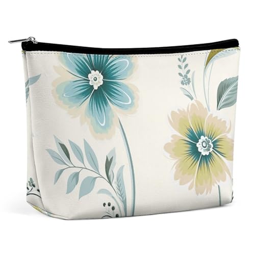 LPSADGF Kulturbeutel für Damen, rote Form, Kosmetiktasche, tragbare Kapazität, Reise-Make-up-Tasche mit Reißverschluss, leicht, niedlich, Make-up-Organizer für Reisen, Zubehör, Essentials, Blaue und von LPSADGF