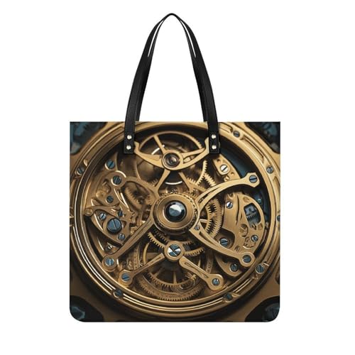 LPSADGF Music Monkey Tote Bags for Women Leather Handbag Makeup Bag with Magnetic Buckle Design Casual Bag, Coole Steampunk-Getriebe, 39x39cm LPSADGF Music Monkey Tote Bags for Women Leather Handbag Makeup Bag with Magnetic Buckle Design Casual Bag, Coole Steampunk-Getriebe, 39x39cm von LPSADGF