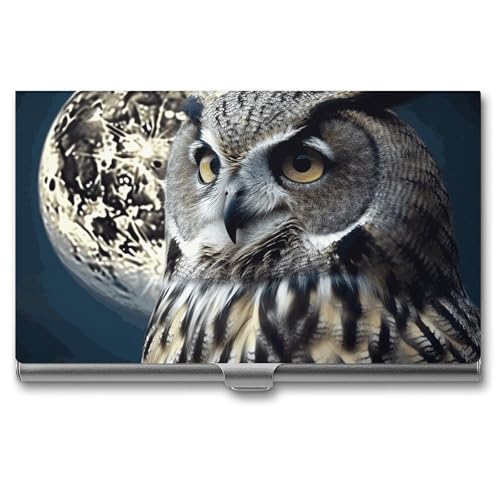 LPSADGF Visitenkartenhalter mit Aufschrift "Mother Bear And Her Slim - Metal Aluminum Alloy Credit Card Holder Case, Professional Flip Cover Business Cards Organizer Wallet for Men & Women (Buckle von LPSADGF