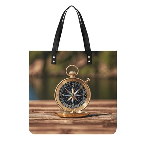 LPSADGF Wild Ducks And Tree Tote Bags for Women Leather Handbag Makeup Bag with Magnetic Buckle Design Casual Bag, Segelboot-Kompass, 39x39cm LPSADGF Wild Ducks And Tree Tote Bags for Women Leather Handbag Makeup Bag with Magnetic Buckle Design Casual Bag, Segelboot-Kompass, 39x39cm von LPSADGF