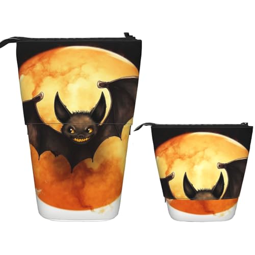 LPSRTWE Teleskop-Federmäppchen, Hello-Brille, Flamingo-Stiftehalter, Stehendes Federmäppchen, niedlicher Ständer, Organizer, Pop-Up-Kosmetiktasche mit Reißverschluss, tragbares Federmäppchen für Büro von LPSRTWE