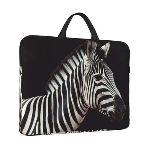 Laptoptasche, Tier-Design, Zebramuster, wasserabweisend, Computer-Tragetasche, Aktentasche mit Griff von LPSRTWE