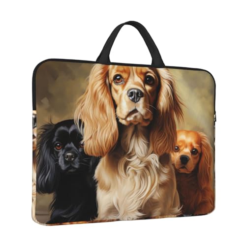 Laptoptasche Cocker Spaniel, wasserabweisend, Computer-Tragetasche, Aktentasche mit Griff von LPSRTWE