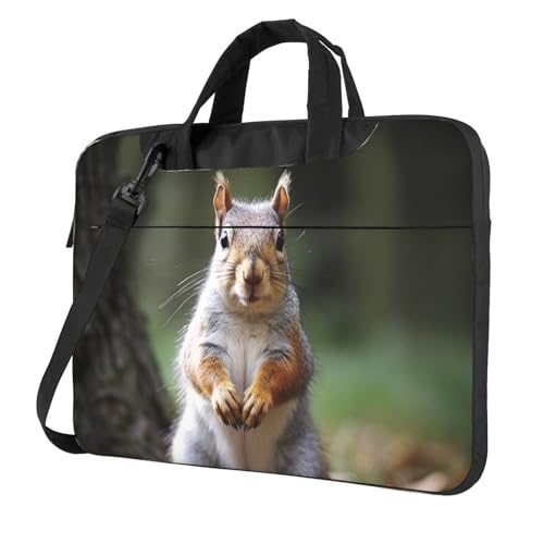 Laptoptasche Laptop-Tragetasche Eichhörnchen Messenger Umhängetasche mit Schultergurt Computertasche 13 Zoll von LPSRTWE