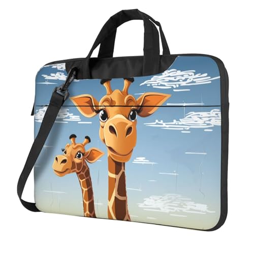Laptoptasche Laptop-Tragetasche Giraffe Messenger Umhängetasche mit Schultergurt Computertasche 13 Zoll von LPSRTWE