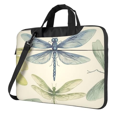 Laptoptasche Laptop-Tragetasche Libelle Zeichnung Messenger Umhängetasche mit Schultergurt Computertasche 33 cm (13 Zoll) von LPSRTWE