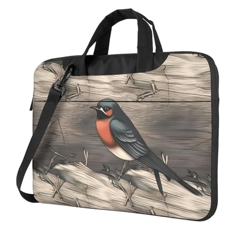 Laptoptasche Laptop-Tragetasche Scheunenschwalbe in Graphit Messenger Umhängetasche mit Schultergurt Computertasche 13 Zoll von LPSRTWE