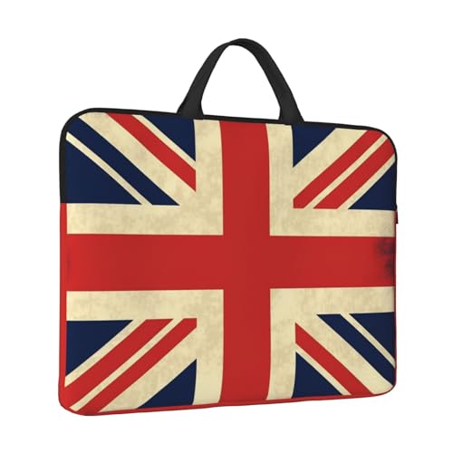 Laptoptasche mit britischer Flagge, wasserabweisend, Computer-Tragetasche, Aktentasche mit Griff von LPSRTWE