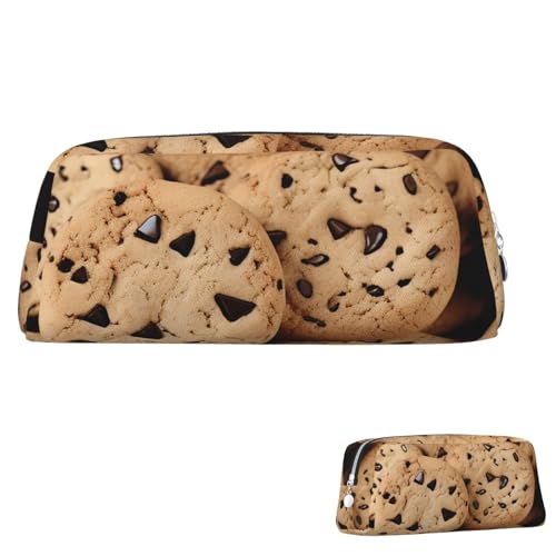 Leder-Federmäppchen, niedliches Federmäppchen mit Reißverschluss, ästhetische Stifttasche, Lebensmittelchips, Kekse, Kosmetik, Make-up-Tasche für Männer und Frauen von LPSRTWE