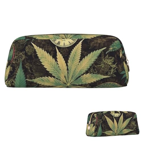 Leder-Federmäppchen, niedliches Federmäppchen mit Reißverschluss, ästhetisches Stifteetui, Kosmetiktasche, Make-up-Tasche für Männer und Frauen, gold, Einheitsgröße Leder-Federmäppchen, niedliches Federmäppchen mit Reißverschluss, ästhetisches Stifteetui, Kosmetiktasche, Make-up-Tasche für Männer und Frauen, gold, Einheitsgröße von LPSRTWE