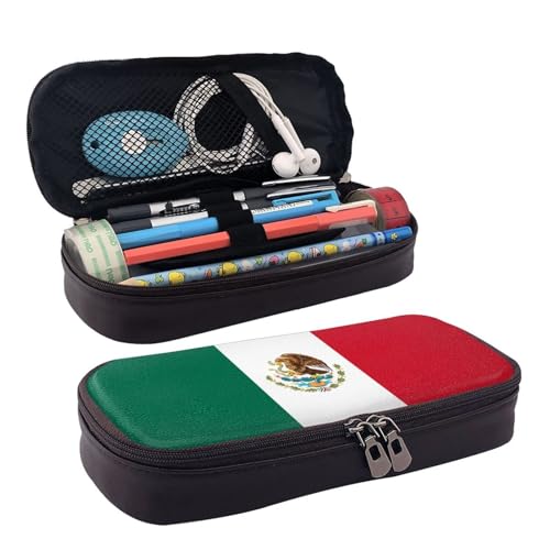 LPWTYCBV Bedrucktes Leder-Federmäppchen mit Reißverschluss ist sehr geeignet für den täglichen Gebrauch., Schwarz , Einheitsgröße, Kosmetiktasche von LPWTYCBV