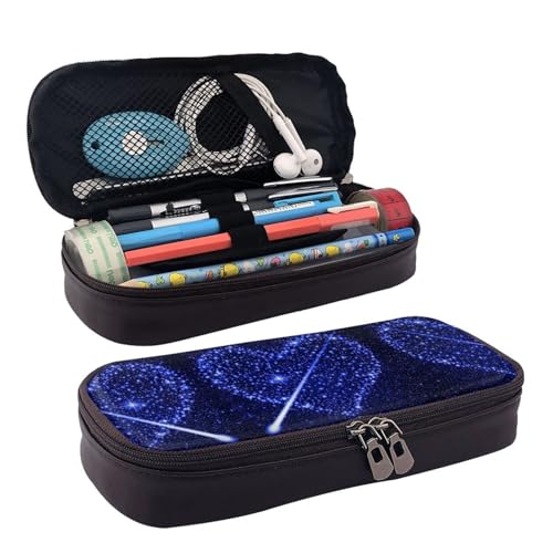 LPWTYCBV Das Federmäppchen aus Leder mit Sternschnuppenmotiv und Herzmotiv ist sehr geeignet für den täglichen Gebrauch., Schwarz , Einheitsgröße, Kosmetiktasche LPWTYCBV Das Federmäppchen aus Leder mit Sternschnuppenmotiv und Herzmotiv ist sehr geeignet für den täglichen Gebrauch., Schwarz , Einheitsgröße, Kosmetiktasche von LPWTYCBV