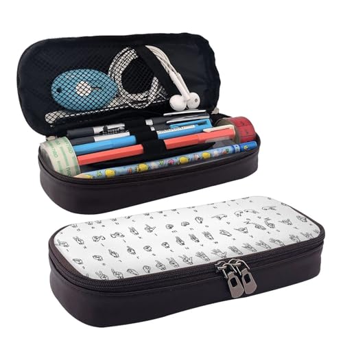 LPWTYCBV Leder-Federmäppchen mit Zeichensprache, Alphabet, bedruckt, mit Reißverschluss, sehr geeignet für den täglichen Gebrauch., Schwarz , Einheitsgröße, Kosmetiktasche LPWTYCBV Leder-Federmäppchen mit Zeichensprache, Alphabet, bedruckt, mit Reißverschluss, sehr geeignet für den täglichen Gebrauch., Schwarz , Einheitsgröße, Kosmetiktasche von LPWTYCBV