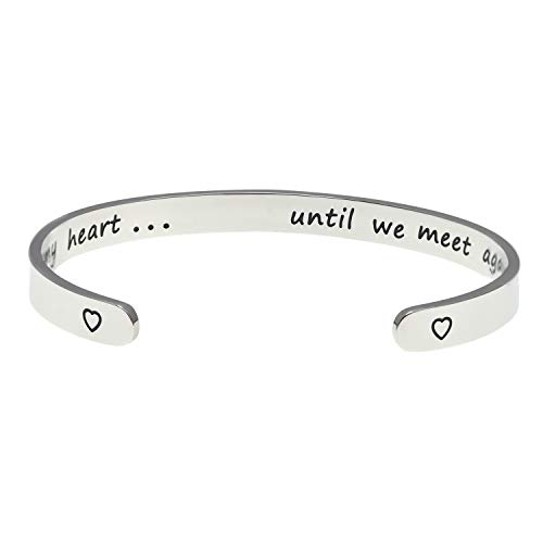 LParkin Damen Verlust von geliebten Menschen Speicher Armband in Meinem Herzen getragen, bis wir Wieder im Himmel denkmal Armband fehlgeburt schmuck treffen von LParkin